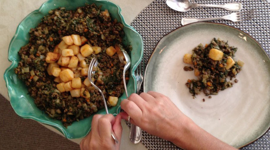 Receta de acelgas con carne picada